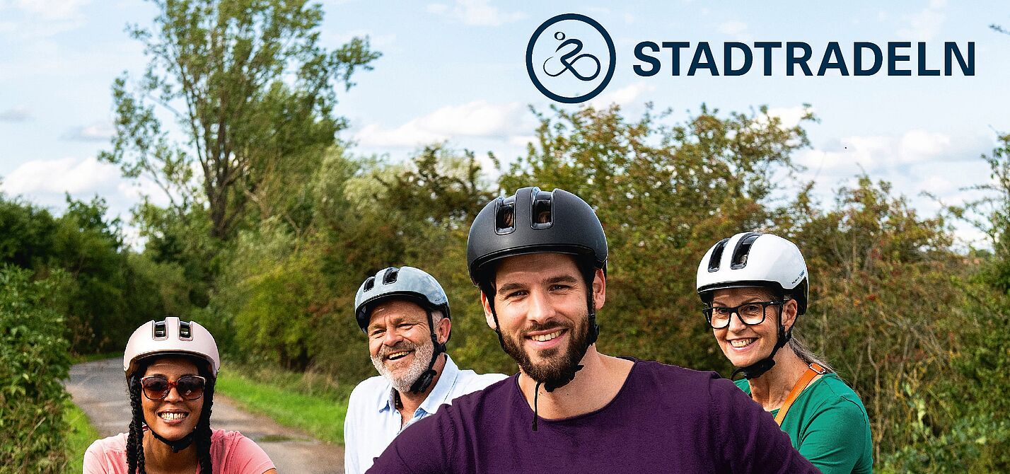 Radfahrer in der Landschaft