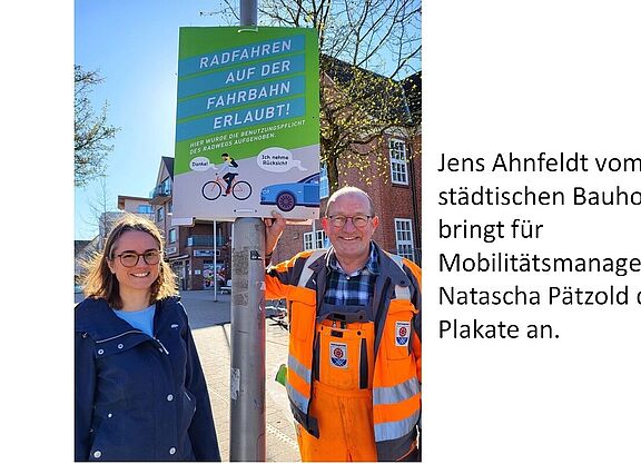 Radfahren auf der Straße erlaubt