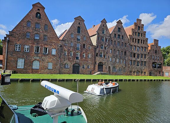 Die Lübecker Salzspeicher an der Trave